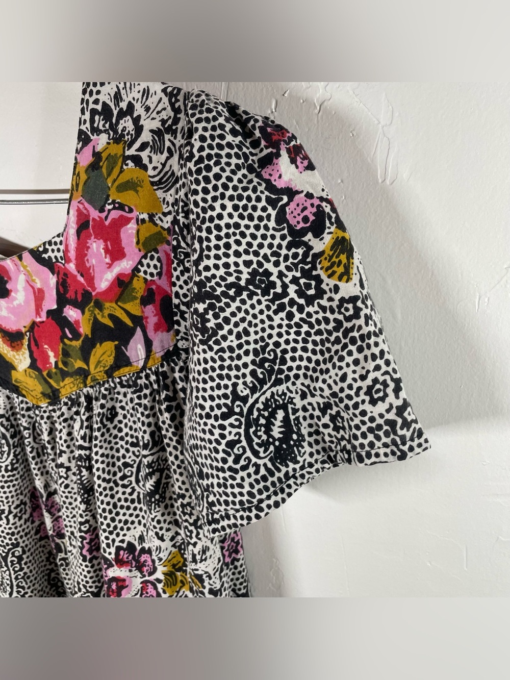 Vintage 100% Cotton Animal Print and Floral Muumuu Size Medium - Picture 6 of 9